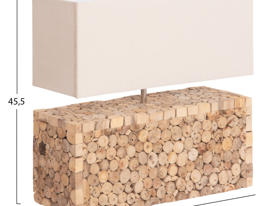 ΕΠΙΤΡΑΠΕΖΙΟ ΦΩΤΙΣΤΙΚΟ TWIGGY HM4437 DRIFTWOOD & ΛΕΥΚΟ ΚΑΠΕΛΟ 50.5x16x45.5Υεκ.