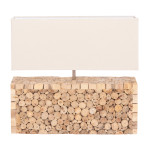 ΕΠΙΤΡΑΠΕΖΙΟ ΦΩΤΙΣΤΙΚΟ TWIGGY HM4437 DRIFTWOOD & ΛΕΥΚΟ ΚΑΠΕΛΟ 50.5x16x45.5Υεκ.