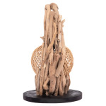 ΕΠΙΤΡΑΠΕΖΙΟ ΔΙΑΚΟΣΜΗΤΙΚΟ ΦΩΤΙΣΤΙΚΟ ASHIN HM4438 DRIFTWOOD--RATTAN 30x30x49Υεκ.