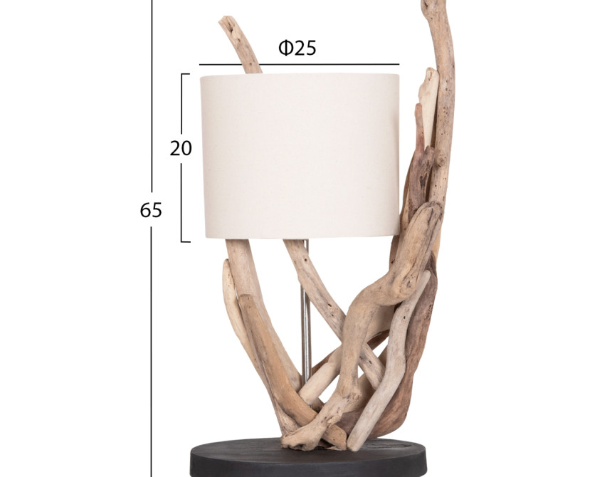 ΕΠΙΤΡΑΠΕΖΙΟ ΦΩΤΙΣΤΙΚΟ BRAMBLE HM4873 DRIFTWOOD & ΛΕΥΚΟ ΚΑΠΕΛΟ Φ28x65Υεκ.