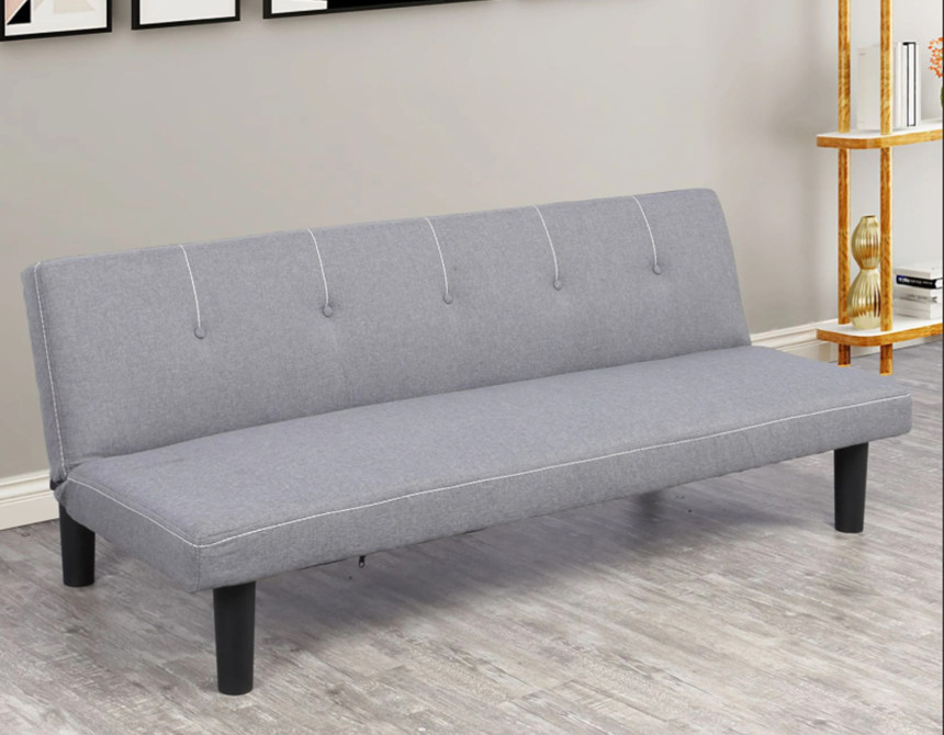 ΚΑΝΑΠΕΣ ΚΡΕΒΑΤΙ ETHAN ΣΕ ΓΚΡΙ ΧΡΩΜΑ HM3146.01 165x74x64 εκ.