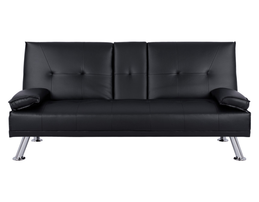 ΚΑΝΑΠΕΣ ΚΡΕΒΑΤΙ BENIN ΜΕ ΜΑΥΡΟ PU 165x76,5x79 εκ ΚΑΙ ΠΤΥΣΣΟΜΕΝΟ ΜΠΡΑΤΣΟ HM3157.01