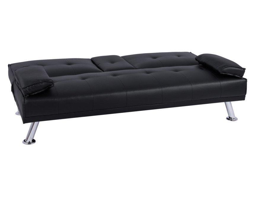 ΚΑΝΑΠΕΣ ΚΡΕΒΑΤΙ BENIN ΜΕ ΜΑΥΡΟ PU 165x76,5x79 εκ ΚΑΙ ΠΤΥΣΣΟΜΕΝΟ ΜΠΡΑΤΣΟ HM3157.01