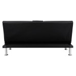 ΚΑΝΑΠΕΣ ΚΡΕΒΑΤΙ BENIN ΜΕ ΜΑΥΡΟ PU 165x76,5x79 εκ ΚΑΙ ΠΤΥΣΣΟΜΕΝΟ ΜΠΡΑΤΣΟ HM3157.01