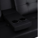 ΚΑΝΑΠΕΣ ΚΡΕΒΑΤΙ BENIN ΜΕ ΜΑΥΡΟ PU 165x76,5x79 εκ ΚΑΙ ΠΤΥΣΣΟΜΕΝΟ ΜΠΡΑΤΣΟ HM3157.01