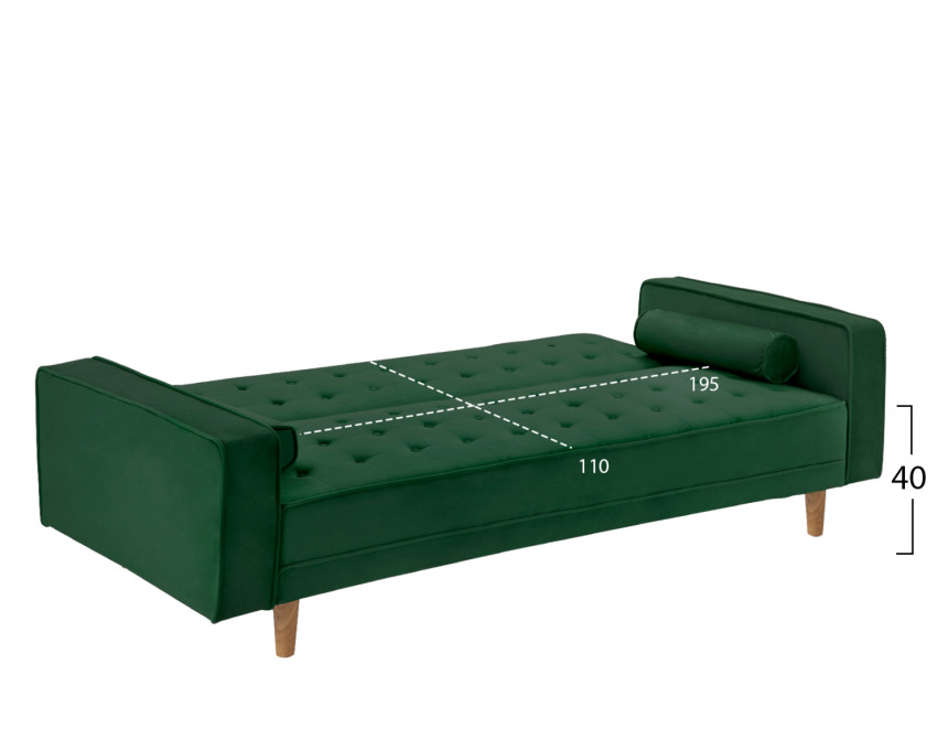 ΚΑΝΑΠΕΣ ΚΡΕΒΑΤΙ SALVADOR HM3150.13 ΒΕΛΟΥΔΟ ΚΥΠΑΡΙΣΣΙ 223X90X80Y εκ.