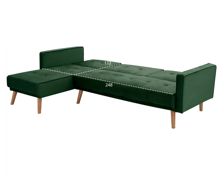ΚΑΝΑΠΕΣ ΚΡΕΒΑΤΙ ΓΩΝΙΑ ΑΝΑΣΤΡΕΨΙΜΗ TALIA HM3153.03 ΒΕΛΟΥΔΟ ΚΥΠΑΡΙΣΣΙ 267x153x85 εκ.