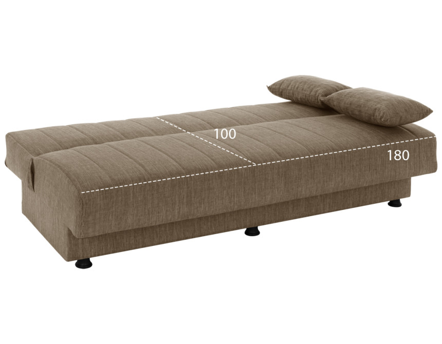 ΚΑΝΑΠΕΣ ΚΡΕΒΑΤΙ ANDRI ΤΡΙΘΕΣΙΟΣ ΚΑΦΕ HM3239.02 180x72x77Υ εκ.