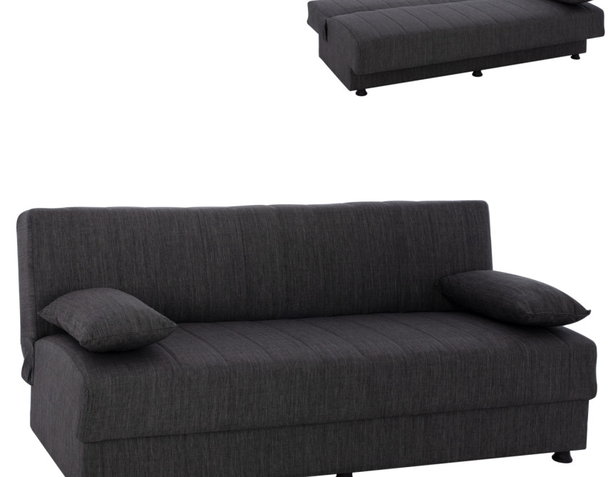 ΚΑΝΑΠΕΣ ΚΡΕΒΑΤΙ ΤΡΙΘΕΣΙΟΣ ΓΚΡΙ HM3239.03 180x72x77 εκ.