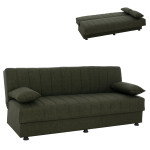 ΚΑΝΑΠΕΣ ΚΡΕΒΑΤΙ ANDRI ΤΡΙΘΕΣΙΟΣ DARK OLIVE HM3239.05 180x72x77 εκ.