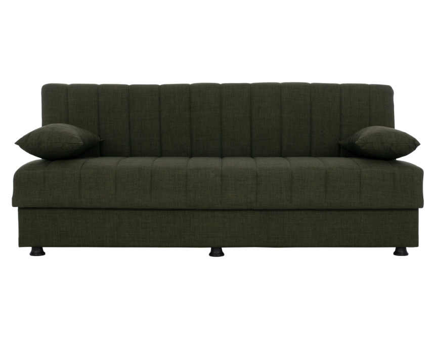 ΚΑΝΑΠΕΣ ΚΡΕΒΑΤΙ ANDRI ΤΡΙΘΕΣΙΟΣ DARK OLIVE HM3239.05 180x72x77 εκ.