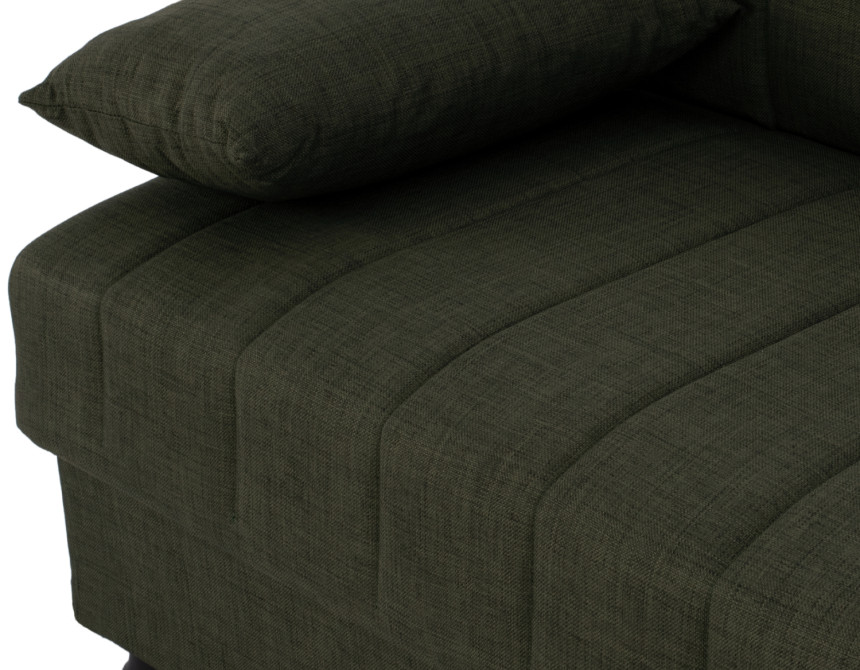 ΚΑΝΑΠΕΣ ΚΡΕΒΑΤΙ ANDRI ΤΡΙΘΕΣΙΟΣ DARK OLIVE HM3239.05 180x72x77 εκ.