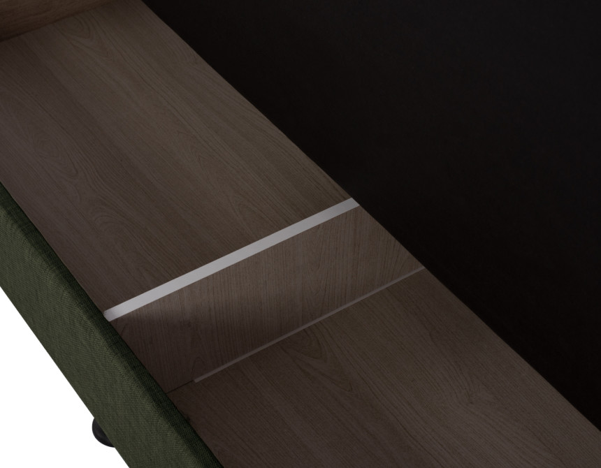 ΚΑΝΑΠΕΣ ΚΡΕΒΑΤΙ ANDRI ΤΡΙΘΕΣΙΟΣ DARK OLIVE HM3239.05 180x72x77 εκ.