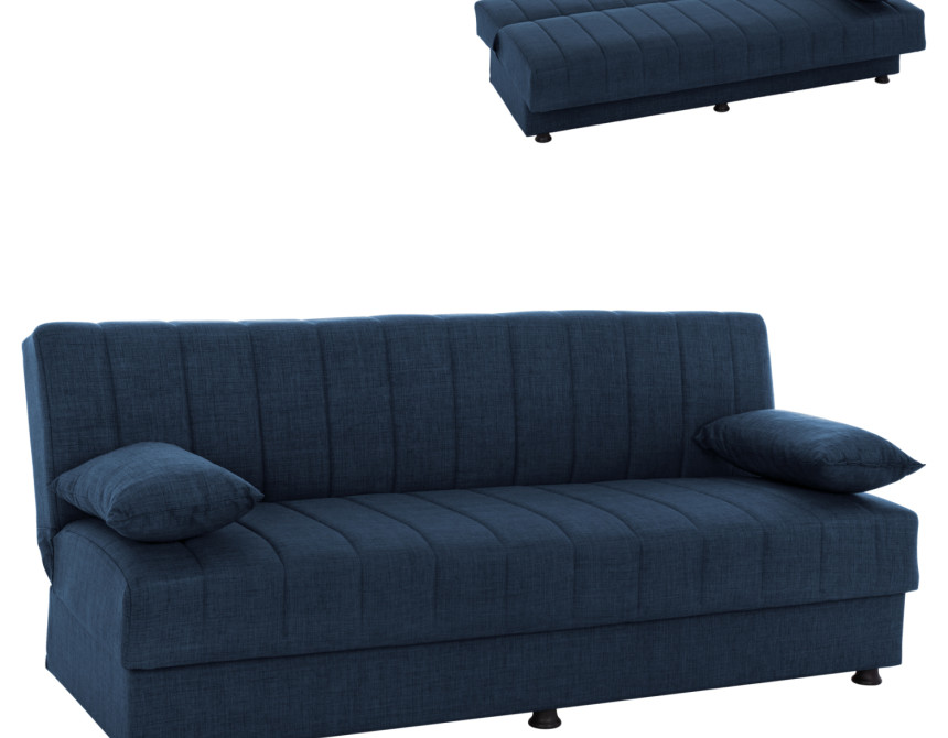 ΚΑΝΑΠΕΣ ΚΡΕΒΑΤΙ ANDRI ΤΡΙΘΕΣΙΟΣ ΜΠΛΕ HM3239.07 180x72x77Y εκ.