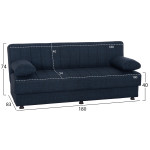 ΚΑΝΑΠΕΣ ΚΡΕΒΑΤΙ ANDRI ΤΡΙΘΕΣΙΟΣ ΜΠΛΕ HM3239.07 180x72x77Y εκ.