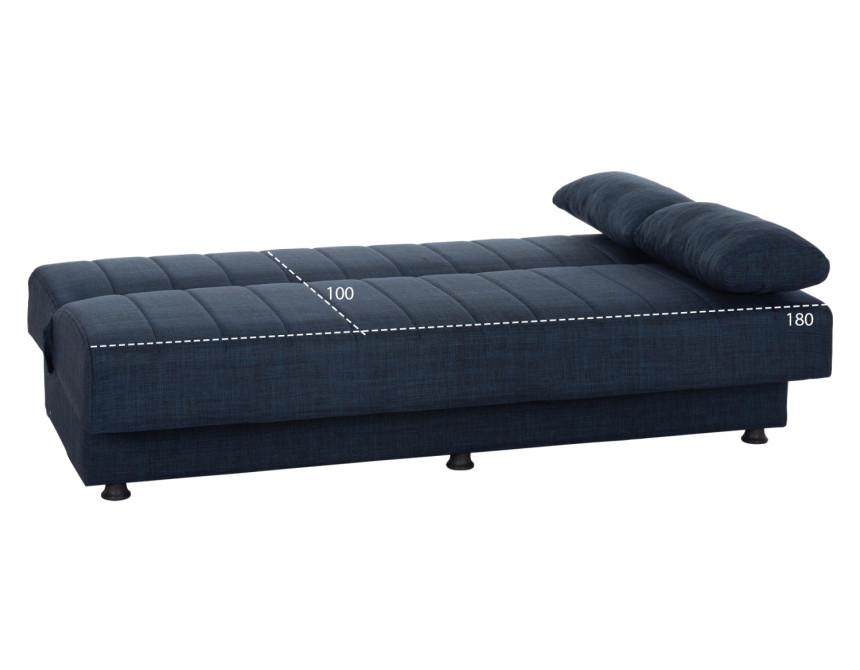 ΚΑΝΑΠΕΣ ΚΡΕΒΑΤΙ ANDRI ΤΡΙΘΕΣΙΟΣ ΜΠΛΕ HM3239.07 180x72x77Y εκ.