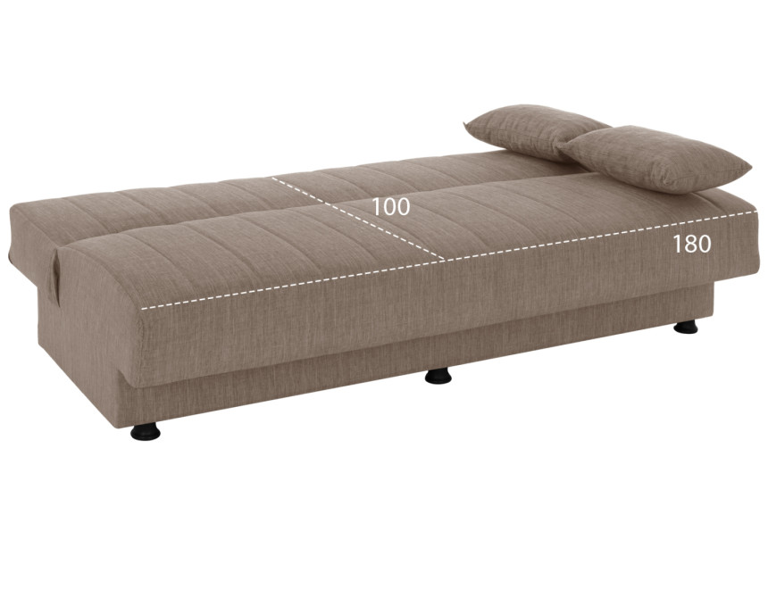 ΚΑΝΑΠΕΣ ΚΡΕΒΑΤΙ ANDRI ΤΡΙΘΕΣΙΟΣ ΜΠΕΖ HM3239.04 180x72x77Υ εκ.