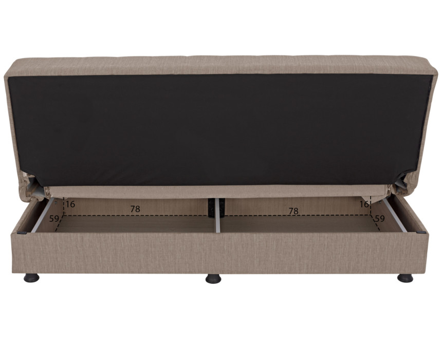 ΚΑΝΑΠΕΣ ΚΡΕΒΑΤΙ ANDRI ΤΡΙΘΕΣΙΟΣ ΜΠΕΖ HM3239.04 180x72x77Υ εκ.