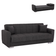 ΚΑΝΑΠΕΣ ΚΡΕΒΑΤΙ POLYA ΤΡΙΘΕΣΙΟΣ HM3240.03 ΓΚΡΙ 215x80x77Υ εκ.