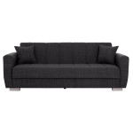 ΚΑΝΑΠΕΣ ΚΡΕΒΑΤΙ POLYA ΤΡΙΘΕΣΙΟΣ HM3240.03 ΓΚΡΙ 215x80x77Υ εκ.