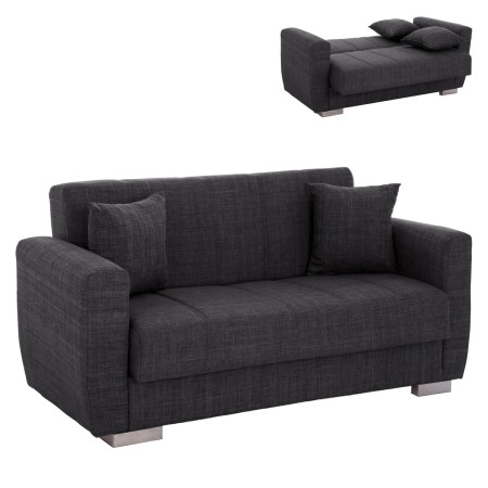 ΚΑΝΑΠΕΣ ΚΡΕΒΑΤΙ POLYA ΔΙΘΕΣΙΟΣ ΓΚΡΙ HM3241.03 150x84x88 εκ.