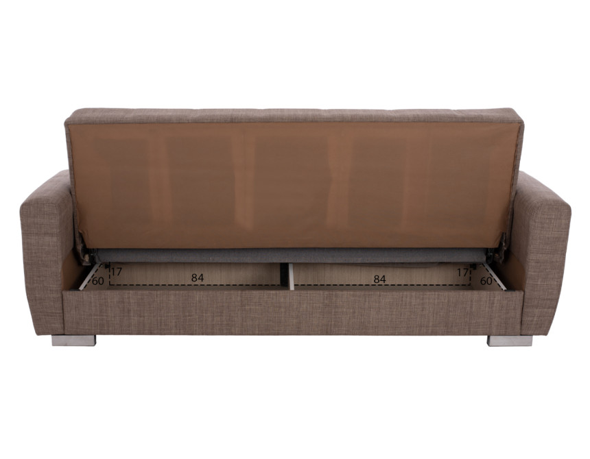ΚΑΝΑΠΕΣ ΚΡΕΒΑΤΙ POLYA ΤΡΙΘΕΣΙΟΣ ΚΑΦΕ HM3240.02 215x80x77 εκ.