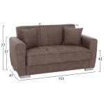 ΚΑΝΑΠΕΣ ΚΡΕΒΑΤΙ POLYA ΔΙΘΕΣΙΟΣ ΚΑΦΕ HM3241.02 150x84x88 εκ.