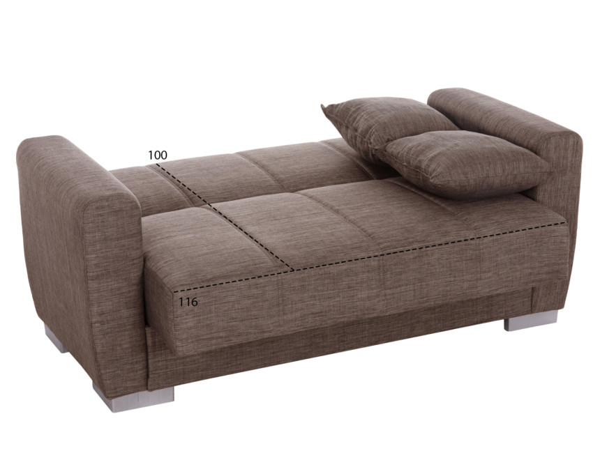 ΚΑΝΑΠΕΣ ΚΡΕΒΑΤΙ POLYA ΔΙΘΕΣΙΟΣ ΚΑΦΕ HM3241.02 150x84x88 εκ.