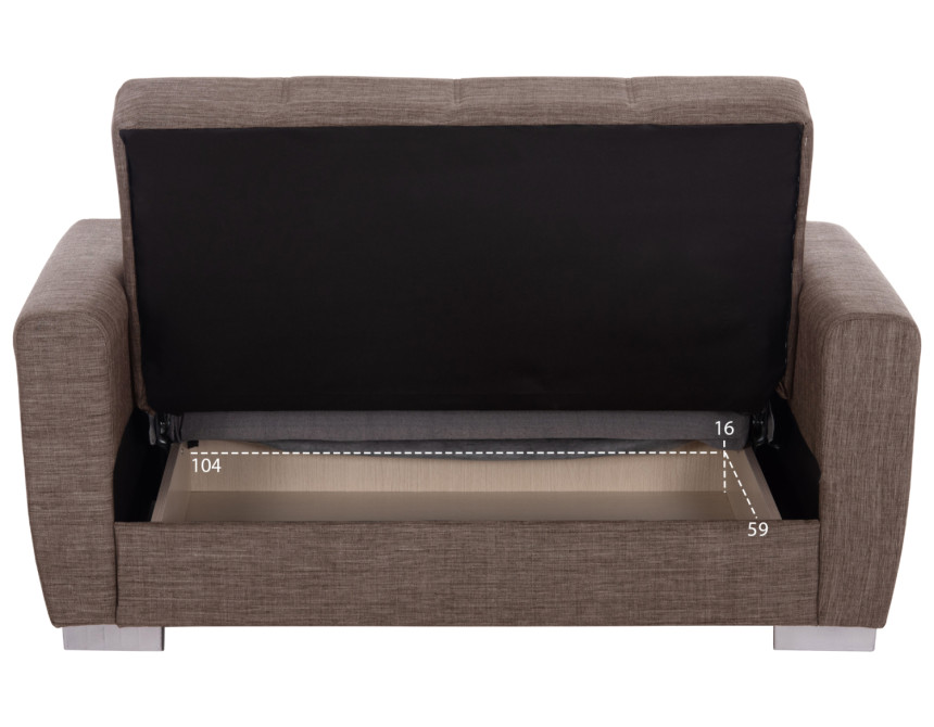 ΚΑΝΑΠΕΣ ΚΡΕΒΑΤΙ POLYA ΔΙΘΕΣΙΟΣ ΚΑΦΕ HM3241.02 150x84x88 εκ.