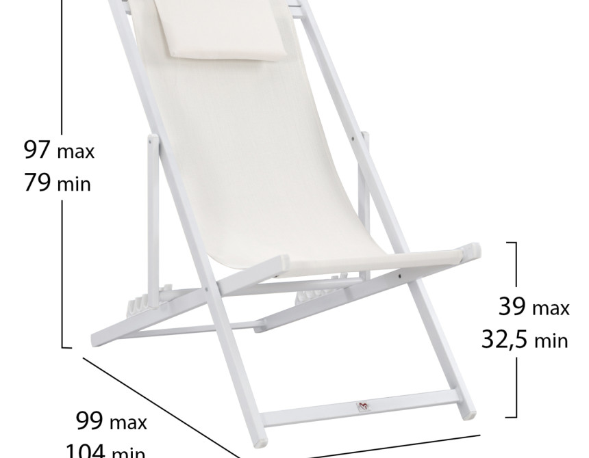 ΣΕΖΛΟΝΓΚ ΕΠΑΓΓΕΛΜΑΤΙΚΗ KEA HM5076.04 ΑΛΟΥΜΙΝΙΟ & TEXTILENE ΛΕΥΚΟ 59,5x102,5x94Υεκ