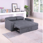 ΚΑΝΑΠΕΣ ΚΡΕΒΑΤΙ KANNA 2ΘΕΣΙΟΣ 176x102x91 εκ.HM3082.10 ΜΕ ΓΚΡΙ ΥΦΑΣΜΑ