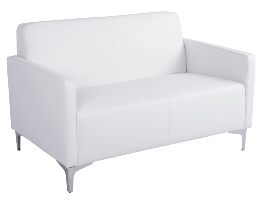 ΚΑΝΑΠΕΣ 2ΘΕΣΙΟΣ NELLIE HM3159.22 ΜΕ ΛΕΥΚΟ PU 113x71x71Υ εκ.