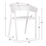 ΠΟΛΥΘΡΟΝΑ ΠΟΛΥΠΡΟΠΥΛΕΝΙΟΥ PERFOE HM5941.01 ΛΕΥΚΗ 53,5x50,5x73Υεκ.