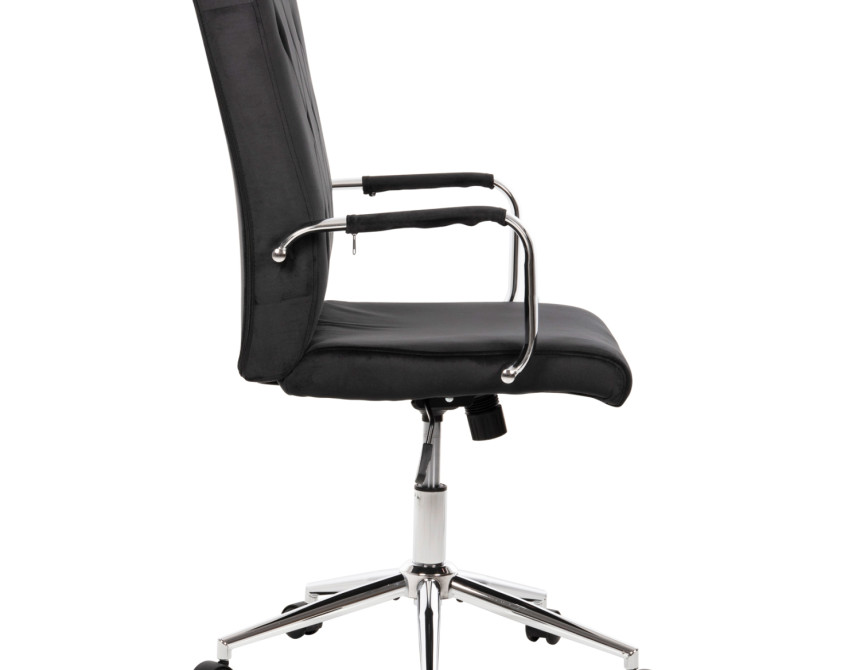 ΚΑΡΕΚΛΑ ΓΡΑΦΕΙΟΥ JOSEF HM1181.04 ΜΑΥΡΟ ΒΕΛΟΥΔΟ-INOX ΒΑΣΗ 58x61x105-113Yεκ.
