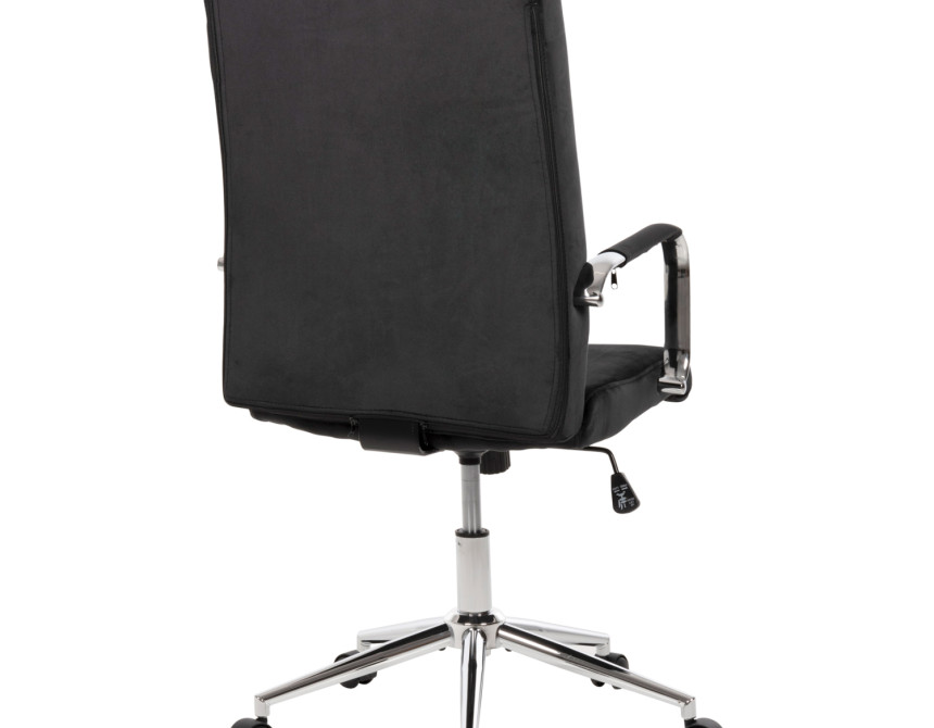 ΚΑΡΕΚΛΑ ΓΡΑΦΕΙΟΥ JOSEF HM1181.04 ΜΑΥΡΟ ΒΕΛΟΥΔΟ-INOX ΒΑΣΗ 58x61x105-113Yεκ.