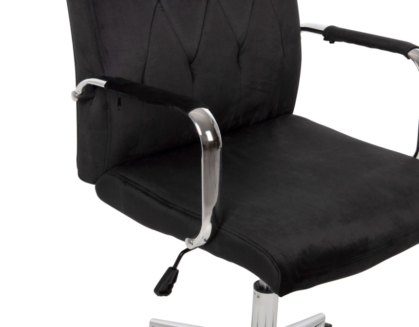 ΚΑΡΕΚΛΑ ΓΡΑΦΕΙΟΥ JOSEF HM1181.04 ΜΑΥΡΟ ΒΕΛΟΥΔΟ-INOX ΒΑΣΗ 58x61x105-113Yεκ.