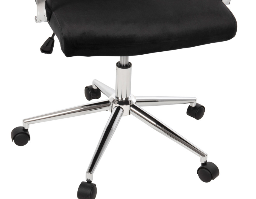 ΚΑΡΕΚΛΑ ΓΡΑΦΕΙΟΥ JOSEF HM1181.04 ΜΑΥΡΟ ΒΕΛΟΥΔΟ-INOX ΒΑΣΗ 58x61x105-113Yεκ.