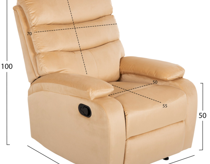 ΠΟΛΥΘΡΟΝΑ ΜΑΣΑΖ YASUMU HM9784.05 ΕΚΡΟΥ ΒΕΛΟΥΔΟ 80x93x100Υεκ.