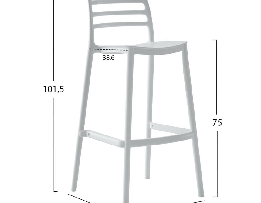 ΣΚΑΜΠΟ BAR ΠΟΛΥΠΡΟΠΥΛΕΝΙΟΥ SNOD HM6099.01 ΛΕΥΚΟ 37,2x50x101,5Υεκ.