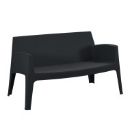 ΚΑΝΑΠΕΣ 2-ΘΕΣΙΟΣ ΠΟΛΥΠΡΟΠΥΛΕΝΙΟΥ SLEEK HM6366.02 ΧΡΩΜΑ ΜΑΥΡΟ 118x48,5x73Υεκ.