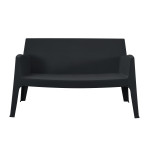 ΚΑΝΑΠΕΣ 2-ΘΕΣΙΟΣ ΠΟΛΥΠΡΟΠΥΛΕΝΙΟΥ SLEEK HM6366.02 ΧΡΩΜΑ ΜΑΥΡΟ 118x48,5x73Υεκ.