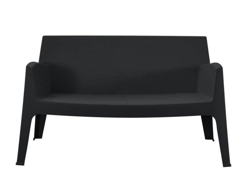 ΚΑΝΑΠΕΣ 2-ΘΕΣΙΟΣ ΠΟΛΥΠΡΟΠΥΛΕΝΙΟΥ SLEEK HM6366.02 ΧΡΩΜΑ ΜΑΥΡΟ 118x48,5x73Υεκ.