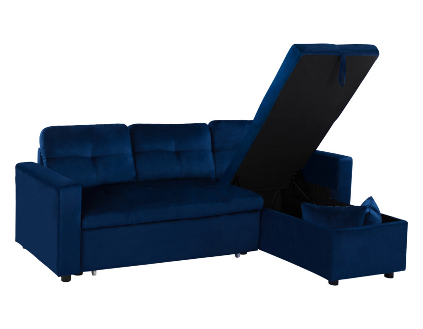 ΚΑΝΑΠΕΣ ΓΩΝΙΑ ΚΡΕΒΑΤΙ WAYNE 224x147x85Υεκ. HM3028.18 ΒΕΛΟΥΔΟ ΜΠΛΕ