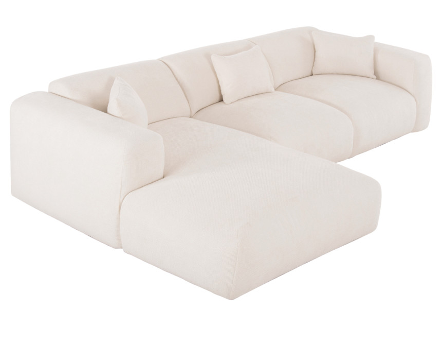 ΚΑΝΑΠΕΣ ΓΩΝΙΑ (ΑΡΙΣΤΕΡΗ) BRICKEN HM3275.02L ΛΕΥΚΟ ΥΦΑΣΜΑ 110-282x98-160x72Υεκ.