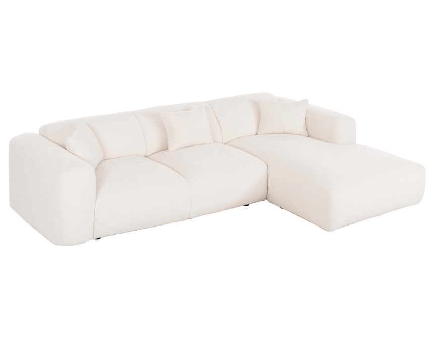 ΚΑΝΑΠΕΣ ΓΩΝΙΑ BRICKEN HM3275.02R ΛΕΥΚΟ ΥΦΑΣΜΑ 110-282x98-160x72Υεκ.