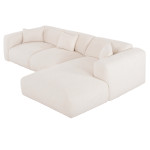 ΚΑΝΑΠΕΣ ΓΩΝΙΑ BRICKEN HM3275.02R ΛΕΥΚΟ ΥΦΑΣΜΑ 110-282x98-160x72Υεκ.