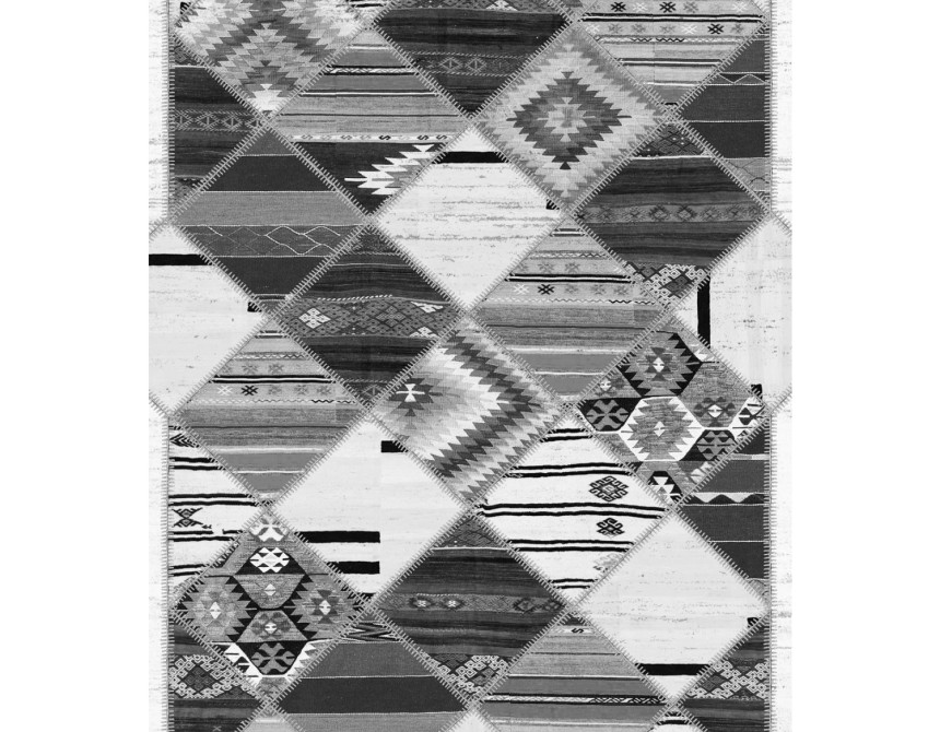 ΧΑΛΙ ΣΑΛΟΝΙΟΥ ETHNIC ΜΕ ΚΡΟΣΙΑ JOSIANE ΓΚΡΙ HM7675.21 160X230 εκ.