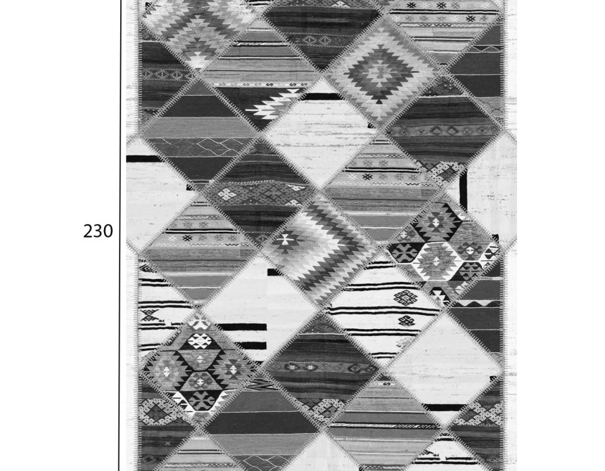 ΧΑΛΙ ΣΑΛΟΝΙΟΥ ETHNIC ΜΕ ΚΡΟΣΙΑ JOSIANE ΓΚΡΙ HM7675.21 160X230 εκ.
