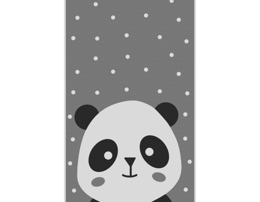 ΠΑΙΔΙΚΟ ΧΑΛΙ ΜΕ ΚΡΟΣΙΑ HM7678.14 PANDA ΓΚΡΙ 80Χ150 εκ.