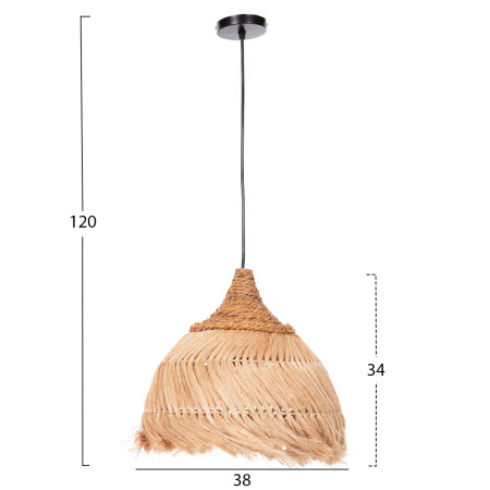ΦΩΤΙΣΤΙΚΟ ΟΡΟΦΗΣ ΑΠΟ ΙΝΕΣ MENDONG GRASS ΣΕ ΦΥΣΙΚΟ Φ38x34-120Yεκ.HM7776